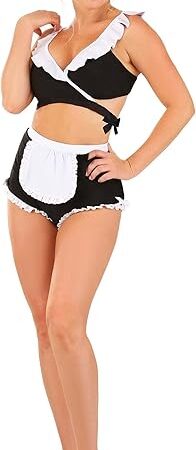 Women's Clean Sweep French Maid Costume | Sexy Maid Cosplay Outfit for Adults | Sexy Maid Lingerie for Roleplay