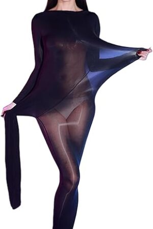 Body Stockings for Women Sexy Full Body Stocking Sheer Catsuit Shiny Bodystocking Sexy Lingerie Plus Size