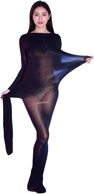 Body Stockings for Women Sexy Full Body Stocking Sheer Catsuit Shiny Bodystocking Sexy Lingerie Plus Size