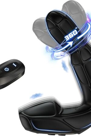 Anal Sex Toys Prostate Massager - 360? Adult Toys Prostate Vibrator Sex Stimulator with 10 Rotating & 10 Vibrating, Anal Butt Plug Male Training Toy & Female Clit Dildo, Remote Control Adult Sex Toys