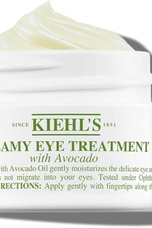 Kiehl's Avocado Eye Treatment, Nourishing and Hydrating Eye Cream, Avocado Oil and Caffeine to Energize and Invigorate Skin, Tired Eyes, 99% Naturally Derived Formula
