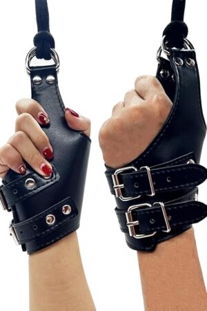 Bondage Cuffs Bondage Gear & Accessories Leather Wrist BDSM Handcuffs Restraint for Bed Restraints Adjustable Handcuff Straps SM Tools Fetish Erotic Slave Kinky Sex Things for Couples Women Men