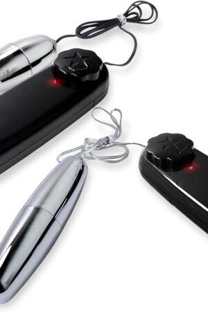 Bundle of 2 Items LeLuv Vibrator Silver Bullets Single Small and Single Large Multi-Speed Massager Eggs