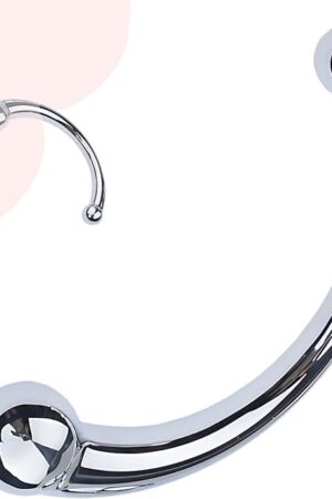 Adult Sex Toys Prostate Massage Stick Metal Double-Headed Anal Plug Uniset SM Anal Plug Trainer G-spot Massager (L)