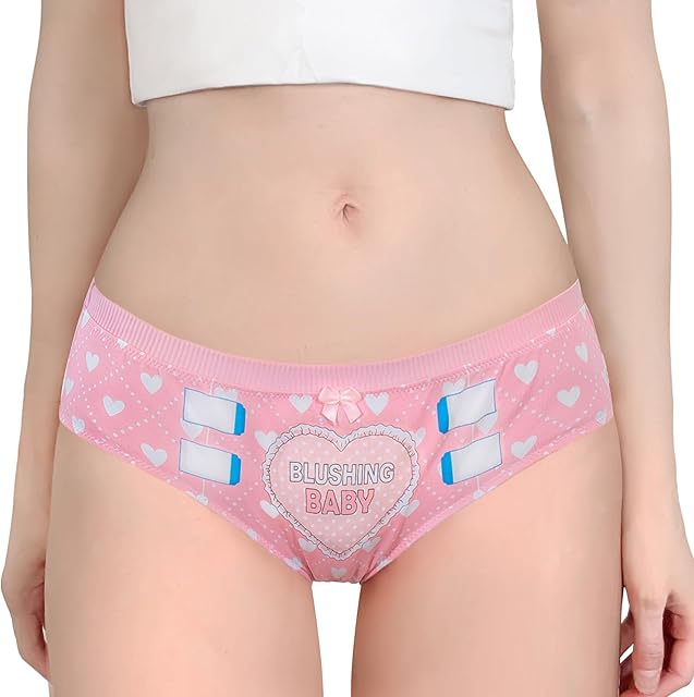 Women's Ladies Soft Cotton Underwear Comfortable Hipster Briefs Babydoll Blushing Baby 'Oopsie Potty Pants