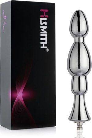 Hismith 6.15 Metal Bead Anal Dildo, Smooth Aluminium Anal Wand with KlicLok System for Premium Sex Machine
