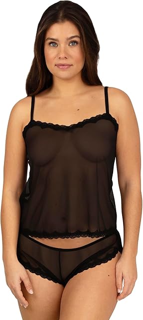 Women's Mesh Cami & Shorts Sleep Set