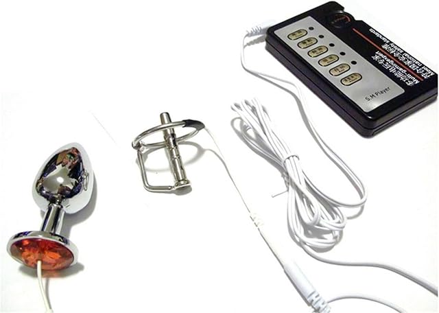 Electric Shock Adult Products Threaded Hollow Urethra Penis Plug Metal Anal Plug Set Adult Toys