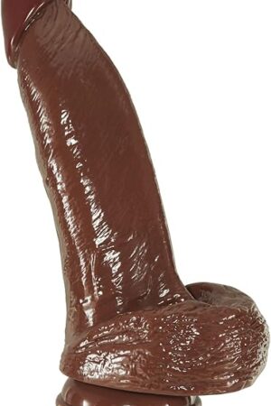11.4 inch Big Realistic Dildo Brown,Large BBC Dildo with with Small Glans & Strong Suction Cup for Hands-Free Play,Sex Toys for Men Women Gay