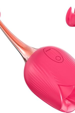 Jaslak Rose Toy for Women, High-Frequency & Tongue Licking G-Spot Clitoral Rose Vibrator, Nipples Clitoris Massager Tongue Licker Stimulator, Adult Sex Toys for Women Couples
