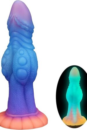 Knot Dildo, 8.4in Huge Alien Monster Dildo, Luminous Sex Toy with Strong Suction Cup for Hands-Free Play, Big Dragon Fantasy Toy Glow in The Dark, Thick Silicone Adult Anal Plug for Women Men