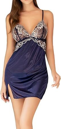 Women Sleepwear - Lingerie Babydoll - Lace Embrace Lingerie Set - Alluring Babydoll & Chemise in Sizes S-XL
