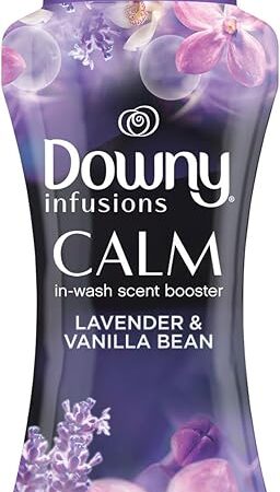 Downy Infusions In-Wash Laundry Scent Booster Beads, CALM, Soothing Lavender and Vanilla Bean, 24 oz