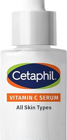 Cetaphil Vitamin C Serum, Visibly Reduces Look of Dark Spots and Hyperpigmentation, Formulated with Niacinamide, Designed for Sensitive Skin, Fragrance Free, Dermatologist Tested, 1oz