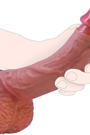 866 inch Lifelike Giant Realistic Dildos Adult Sex Toys Silicone Huge Dildo Glans Held High Shapes of Penis, Sturdy Suction Cup Dildo for Hands-Free Play G-Spot Vaginal Clitoral for Women and Couples