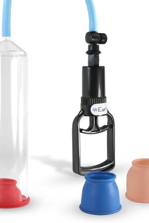 LeLuv Vacuum Pump Easyop Tgrip 2.25 Inch x 9 Inch Cylinder Uncoated Silicone Hose Male Enhancement Bundle with 3 Silicone Sleeves