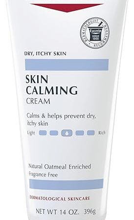 Eucerin Skin Calming Cream - Full Body Lotion for Dry, Itchy Skin, Natural Colloidal Oatmeal Enriched - 14 oz Tube