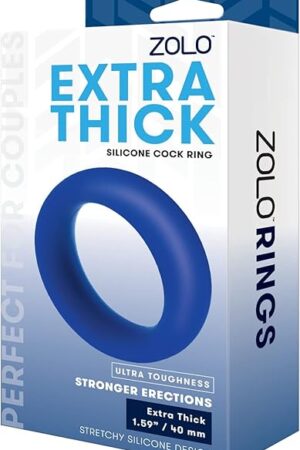 Zolo Extra Thick Silicone Cock Ring - Blue