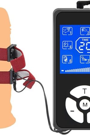 Electric Shock Adjustable 2PCS Penis Ring Electric Shock Set Male Bondage Delayed Cock Ring Electric Shock Penis Ring Sex Toy Set