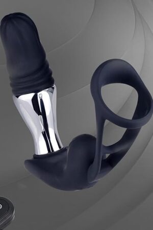 Anal Vibrators for Man,Electric Shock Prostate Cock Ring Set with 10 Vibration Anal Massager Butt Plug SM Extreme Man Sex Toys Masturbator