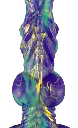 886" Monster Dildo Fantasy Anal Sex Toy,Silicone Realistic Dog Knot Penis Dragon Animal G Spot Stimulator Suction Cup,Big Thick Horse Cock Butt Plug Prostate Massager Female Masturbator for Women Men