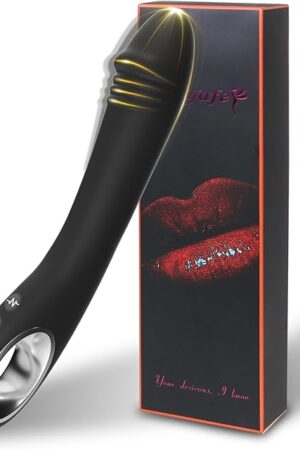 YAFEI G Spot Clitoral Vibrator Dildo for Women, 10 Powerful Vibration Modes for Clit Nipple Anal Stimulation, Rechargeable Waterproof Adult Sex Toys for Women and Couples(Black)
