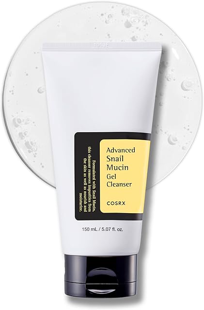 COSRX Advanced Snail Mucin Gel Cleanser, 507 Fl Oz / 150 mL, Rich Daily Deep Cleansing Gel for Dry & Sensitive Skin, Korean Skin Care, Not Tested on Animals, No Parabens