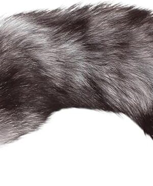 Fox Tails Anal Plug Anal Sex Toys Big Real Silver Fox Tails Metal Butt Plug Couple Erotic Cosplay Wolf Tail Drop Shipping(M plug)