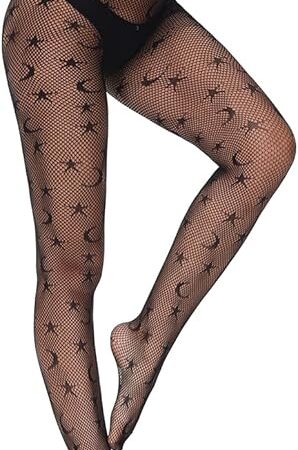 Fishnet Stockings for Women With Stretch Waistband,Fishnets With Reinforced Toes, Fishnet Tights With High Elastic