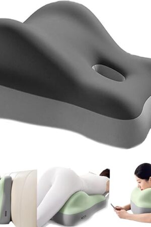 Butt Cushion for Couples, Low-Profile Design Couples Pillow for Intimacy, Wedge Pillow Memory Foam, Ideal for Sitting and Lying, Recovers After Impact (Black)