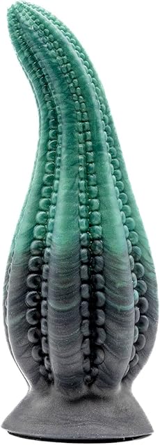 Dakken Tentacle Suction Cup Dildo, Egyptian Green/Black Design, Handmade in The USA, Adult Sex Toys (Standard)