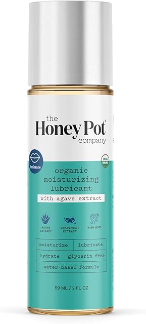 The Honey Pot Company - Organic Lube w/Agave Extract - Water Based Lubricant - pH Balancing, Hypoallergenic, & Compatible w/Latex. Perfect for Women and Couples - Lubricants for Privacy - 2 Fl Oz