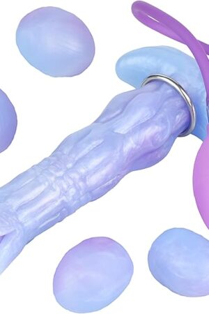 Dragon Dildo Pneumatic Monster Ovipositor with 5 Eggs, 81inch Silicone Ovipositing Tentacle Dildo Inflatable Anal Plug Adult Sex Toys for Women G Spot and Men