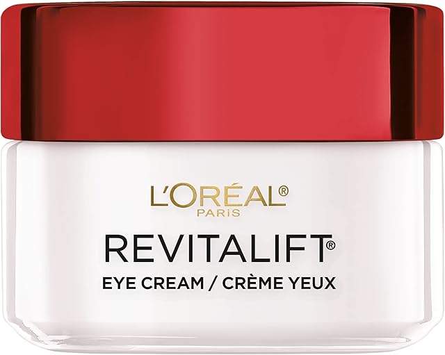 L'Oreal Paris Skincare Revitalift Anti-Wrinkle and Firming Eye Cream with Pro Retinol, Treatment to Reduce Dark Circles, Fragrance Free, 05 oz
