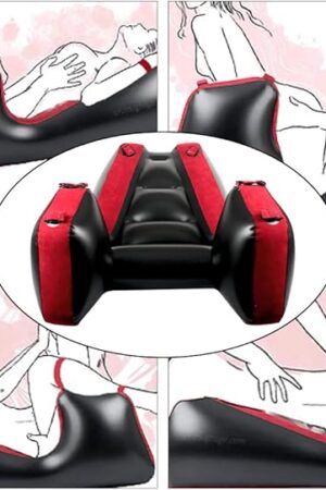Inflatable Red Sex Sofa Furniture 440lb Load Carrying Capacity EP PVC Pillow Air Cushion Bed Chair Couples Mount Stool Chair