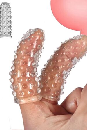 2pcs Finger Condoms,Adult Finger Vibrator Accessories, Masturbation Sleeve,Vagina Sexual G Spot Stimulator Nipple Vibrator, Sex Accessories Anal Sex Toys for Adults Women Men Couples Oral