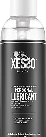 XESSO Ultra Slick Silicone-Based Lube 8 fl oz, Water Resistant, Condom & Latex Safe, Skin Friendly, Discreet Package