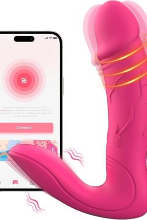 Wearable Rotating Vibrator Adult Sex Toys for Women with Bluetooth APP Remote Control for Long Distance Love, Stimulate Clit & G Spot Dildo Sex Machine Vibrators with 7 Rotation & Clitoral Stimulation