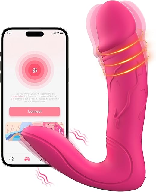 Wearable Rotating Vibrator Adult Sex Toys for Women with Bluetooth APP Remote Control for Long Distance Love, Stimulate Clit & G Spot Dildo Sex Machine Vibrators with 7 Rotation & Clitoral Stimulation