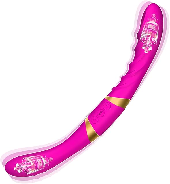 FST Double Ended Dildo for Lesbian Sex Toys 13.5 Inches Vibrating Dildo with 12 Vibration Mode G-Spot Stimulator Prostate Massager Adult Sex Toys for Couple Double Penetration