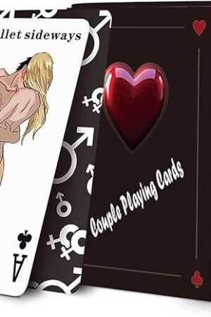 54 Sensational Positions Playing-Cards Romantic - Couples-Game Durable Poker Deck for Bachelor Party (Discreet Packaging) 18+Adults Only