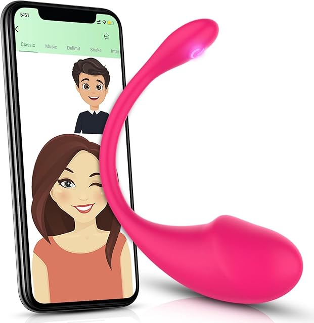 BEGTRO-Toy for Couples, Vibrator Panty Toy with app Control for Long Distance, G-spot/Anal for Nipples Vibrator with 10 Powerful Vibrations, Clitoral Stimulator, Sex Toy for Adults (Rose)
