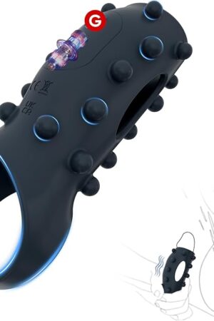 Vibrating Penis Sleeve Cock Ring, Couples Adult Sex Toys for Men Women, Pleasure Penis Ring Vibrator Penis Extender for Penis Testicles G Spot Stimulation, Helps Create Firmer and Thicker Erections