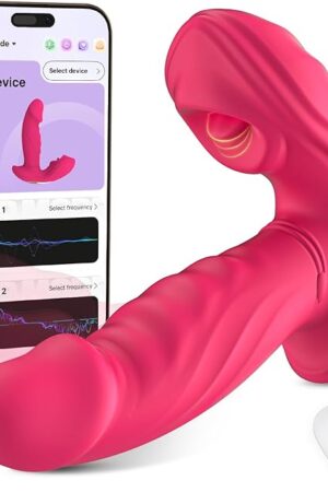 G-Spot Vibrator for Women with Licking & Up and Down Swing Mode ? 10 Modes Clitoris Stimulator, Rose Dildo Vibrator, Swinging Tongue Adult Sex Toys for Female Pleasure & Couples Play