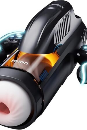 Leten Bermuda Storm Auto Male Masturbator Sex Toy for Men Blow Job Cup with 2 in 1 Vacuum Thrust Sucking & Heating & Voice & 2 Handle Automatic Stroker Men Electric Silicon Pocket Pussy Penis Trainer