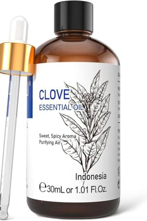 HIQILI 1 Fl Oz Clove Oil for Teeth and Gums, Oral Care, DIY Clean Spray, Aromatherapy, 100% Pure Natural Premium - 30ml