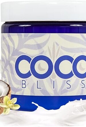 Coco Bliss Natural Coconut Oil Lubricant, Intimate Moisturizer, Lube for Him and Her, Personal Massage Oil, Silky Smooth Moisturizer with Vanilla Extract and Almond Oil, 4/8 Fl Oz