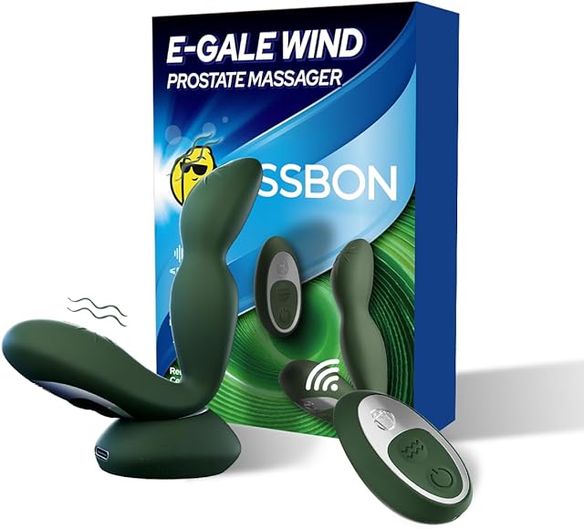 E-Gale Wind Prostate Massager Adult Sex Toy for Men 20 Pleasure Modes Anal Dildo Toys Anal Plug Male Vibrator Wearable Prostate Massage Male Remote Control Vibrator