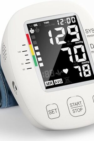 Blood Pressure Monitors for Home use, Automatic Digital BP Machine, Adjustable Upper-Arm Blood Pressure Cuff(8.7'' -16.5''), Large Clear LCD Backlit Display&HR Detection, 2x99 Sets Memory