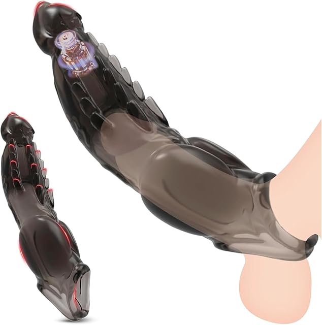 Girth Extension Sleeve - Dinosaur - Inspired Girth Enhancer (Black) YX26521